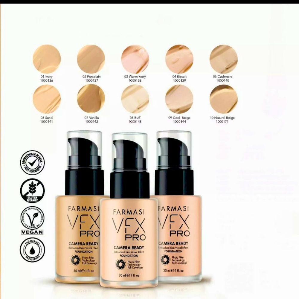 farmasi vfx full coverage foundation